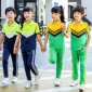 2019童裝新款中小學(xué)生夏裝校服 運(yùn)動套裝T恤夏 中大兒童班服定制