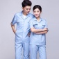 廠家定做工作服純棉員工短袖夏季廠服定做更快速防靜電阻燃工作服